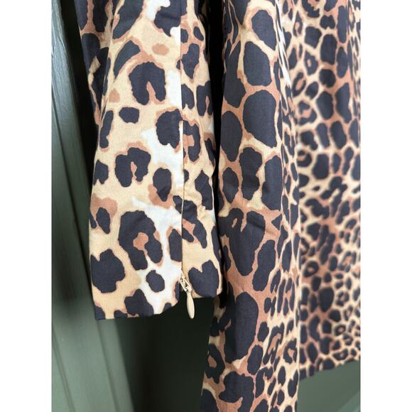 NWT Tuckernuck x India Hicks Leopard Domino Mini Party Dress Brown Black Medium - Picture 4 of 8